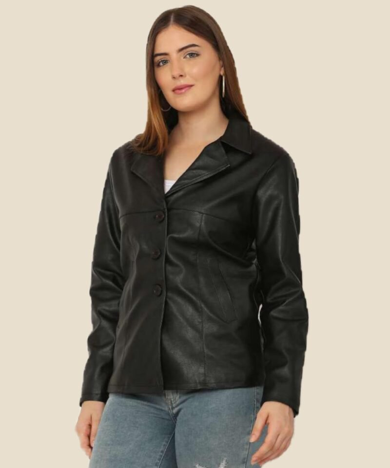 Women's Leather Coat Jacket