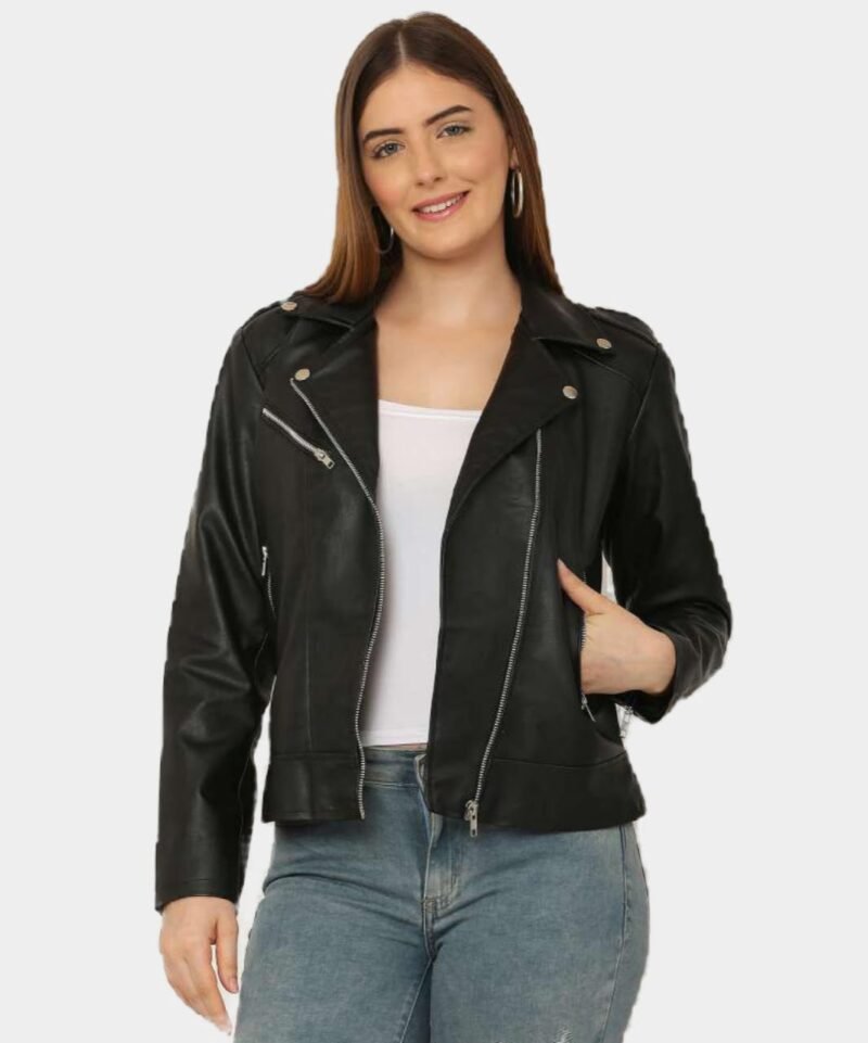 Women's Leather Motorbike Jacket